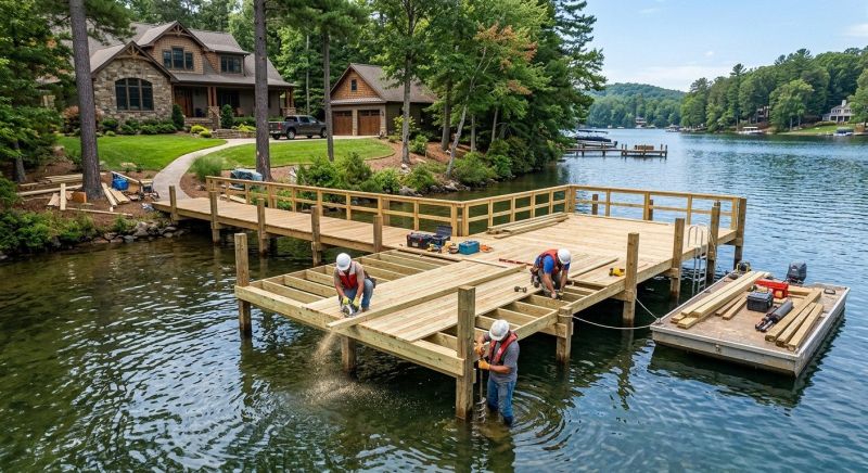 Pond Dock Construction in Alpharetta, GA