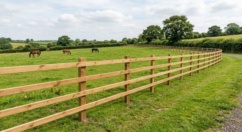 Wooden Farm Fence Installation in Sacramento, CA